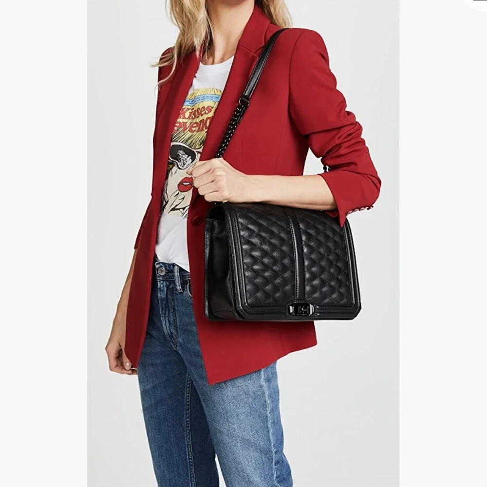 NWT REBECCA MINKOFF LOVE JUMBO QUILTED CROSSBODY - Picture 11 of 14